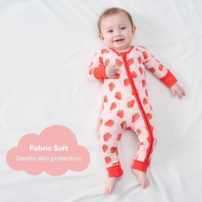 pureborn Baby Sleeper Viscose from Bamboo Zipper Footies 0-24 Months - Image 3