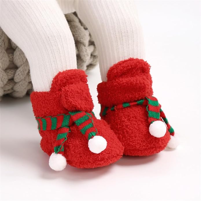 Ohwawadi Infant Baby Boys Girls Slippers Cozy Fleece Booties Soft Bottom Warm - Image 2
