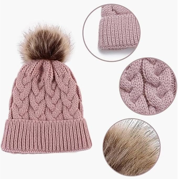 DANMY Baby Beanie Hat, Infant Newborn Toddler Winter Warm Knit Cap - Image 2
