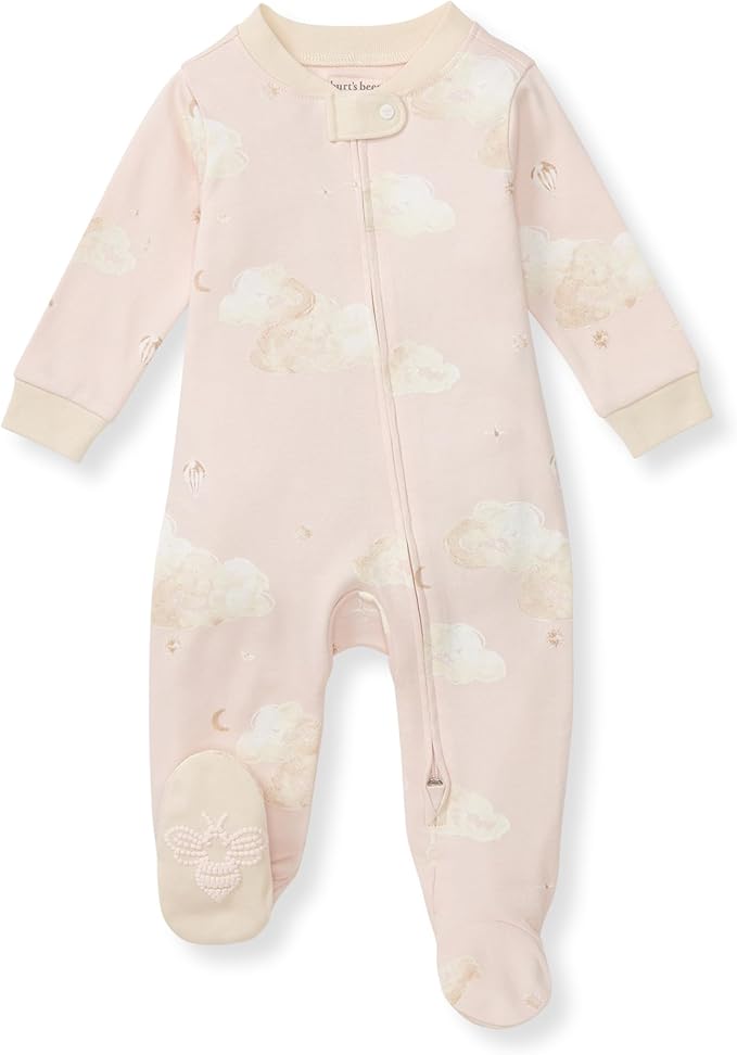 Burt's Bees Baby Girls' Organic Cotton, Sleep and Play Footed Pajamas | Easy by BurtsBeesBaby