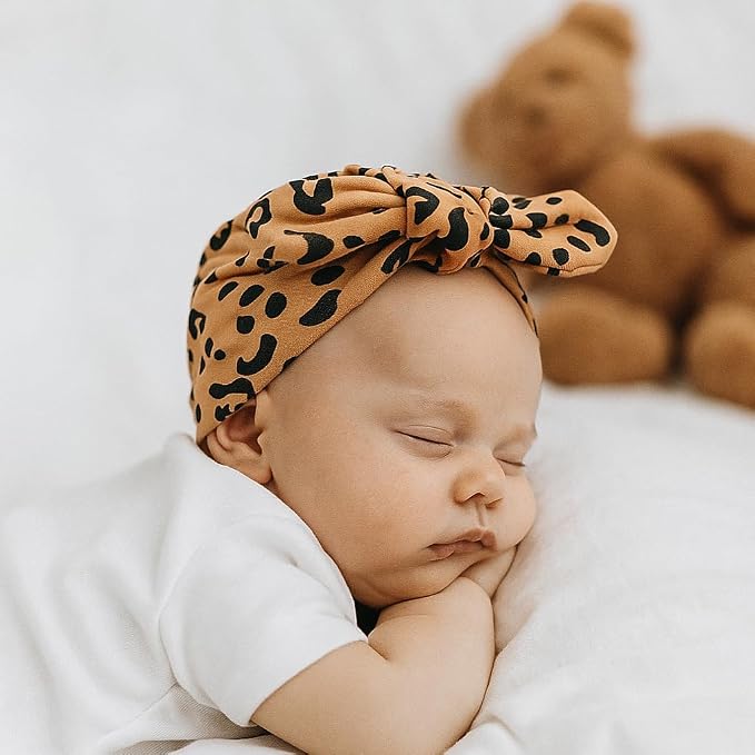 LIDHAY 4PCS Newborn Baby Hospital Hats Beanie Bow Infant Caps Cotton Preemie - Image 4