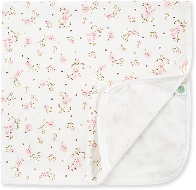 Little Me baby girls nursery swaddling blankets, Vintage Rose, One Size US - Image 3