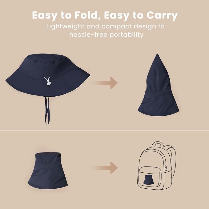 Konssy 2-Pack Muslin Baby Sun Hats - Image 4