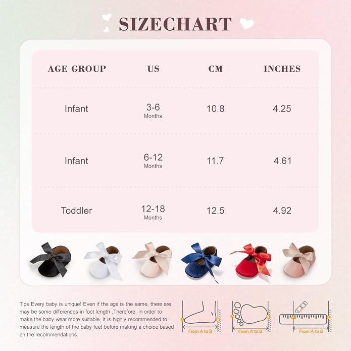 KIDSUN Infant Baby Girls Mary Jane Shoes Non-Slip Rubber Sole Ballet Slippers - Image 6