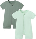 JunNeng Viscose from Bamboo Baby Sleeper, Short Sleeve Romper Jumpsuit by JunNeng