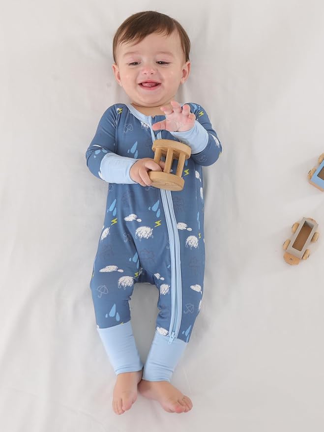 GUISBY Baby Footless Pajamas, Rayon of Bamboo, NB-2T | Rayon of bamboo softness - Image 6