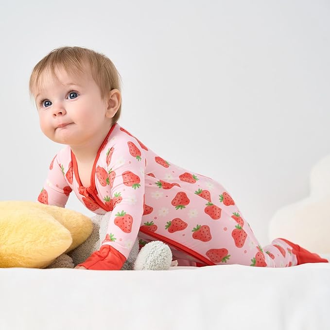 pureborn Baby Infant Boys Girls Sleeper Snug Fit Viscose from Bamboo Pajamas 0-24 Months