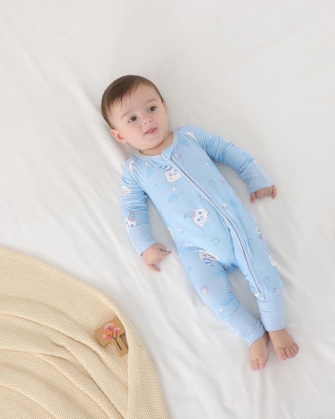 GUISBY Baby Footless Pajamas, Rayon of Bamboo, NB-2T | Rayon of bamboo softness - Image 5