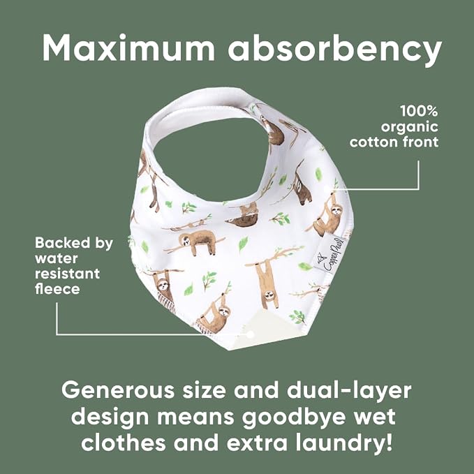 Copper Pearl Baby Bibs 4 Pack, Printed Bandana Drool Bibs - Image 2
