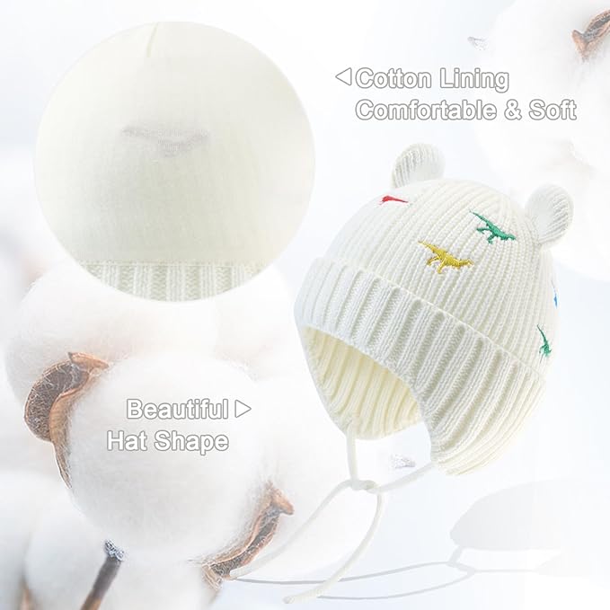 XIAOHAWANG Baby Hat Cute Bear Toddler Earflap Beanie Warm for Fall Winter