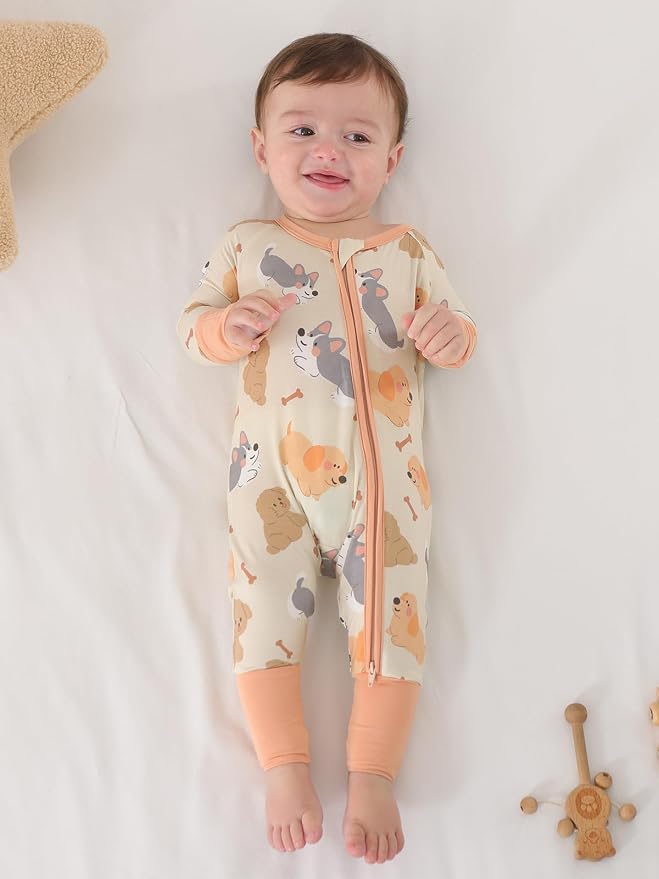 GUISBY Baby Footless Pajamas, Rayon of Bamboo, NB-2T | Rayon of bamboo softness - Image 4
