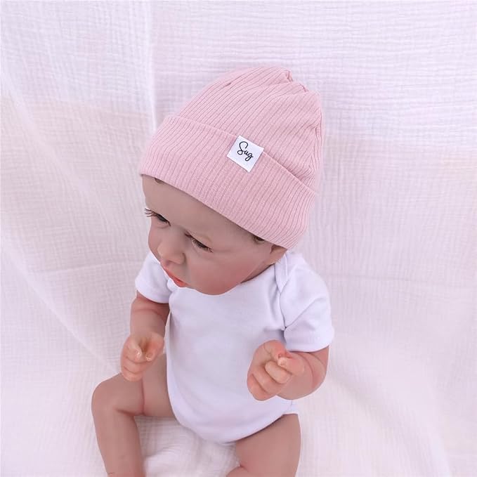 Jersey Beanie Hat for Newborn Baby Boys Girls Silky Satin Lined Hats Bonnet - Image 8