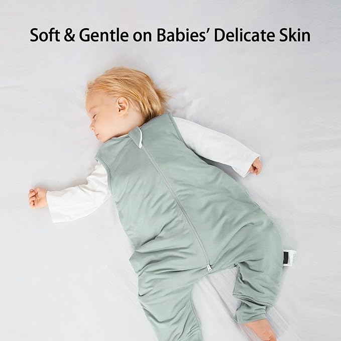 Rayon Made from Bamboo Toddler Sleep Sack with Feet 24-36 Months 1.0 Tog Ultra Soft Toddler Sleeping Sack 2t-3t Sleep Bag Walker Quilted Wearable Blanket with Legs 2-Way Zipper Lightweight