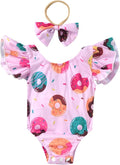 Toddler Girl Baby Ruffles Mermaid Fish Scale Swimsuit One Piece Swimwear Bathing Sunsuit