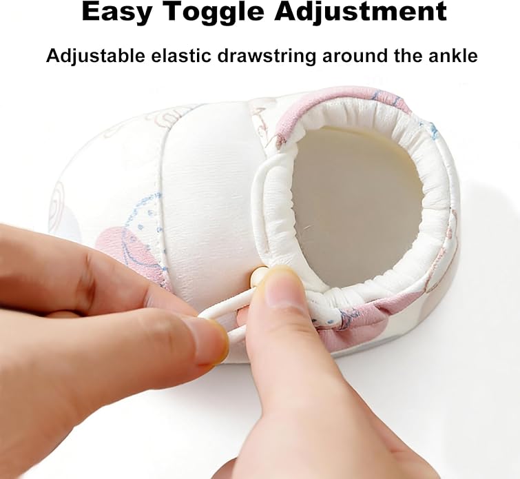 Baby Booties Toddler Cozy First Walking Boots Stay-on Soft Cozy Cotton Non-Slip - Image 4