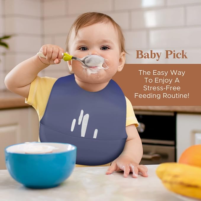 Silicone Bibs For Babies- BPA-Free Waterproof Bib - Image 5