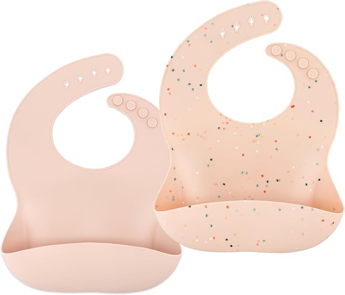 Silicone Bib Set of 2, Waterproof, by avaoliver