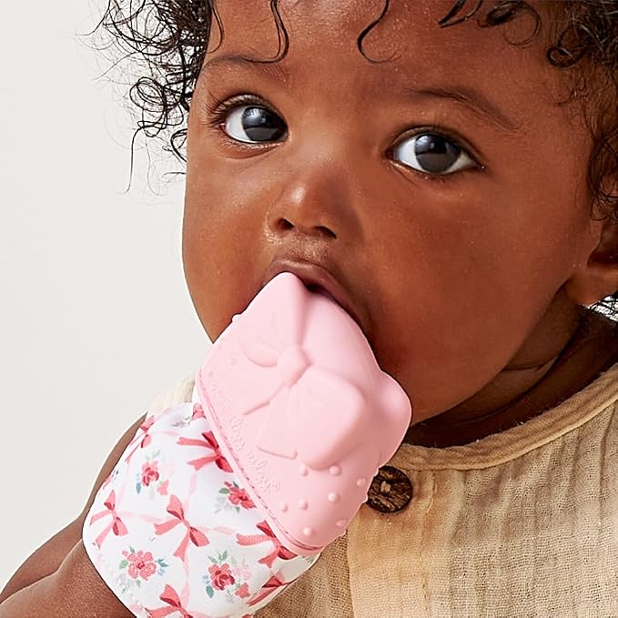 Itzy Ritzy Silicone Teething Mitt, Soothing Infant Teething Mitten - Image 3
