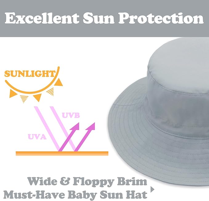 Sarfel Baby Sun Hat Summer Baby Boy Hats UPF 50+ Sun Protection Toddler Hat - Image 5