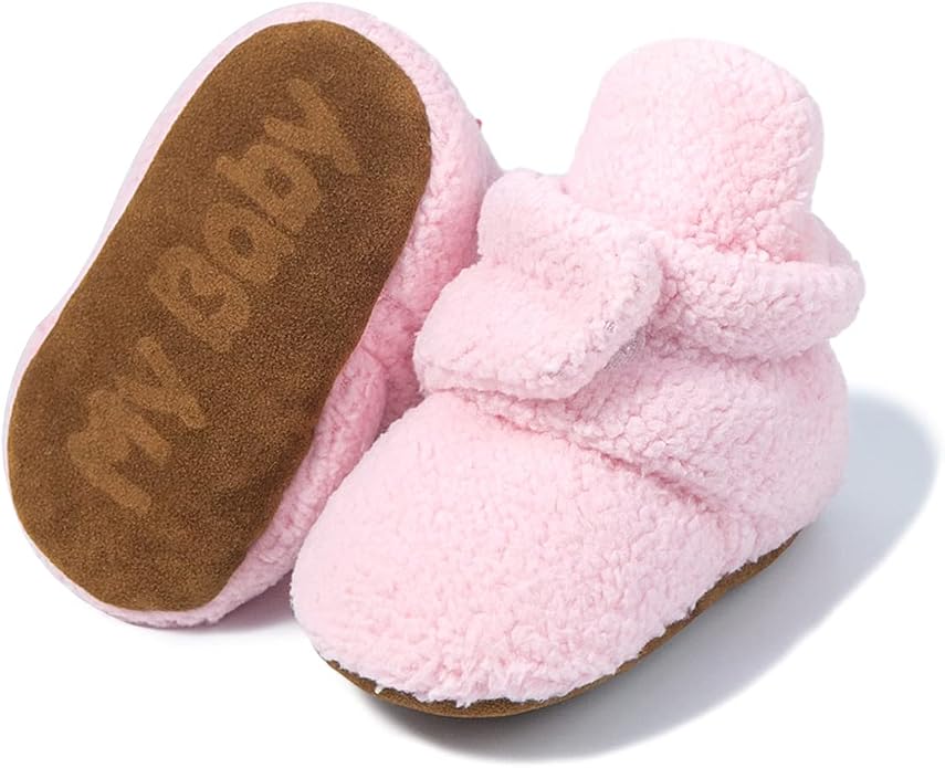 Sawimlgy Newborn Infant Baby Girl Boy Cotton Booties Stay On Sock Slippers Soft by Sawimlgy