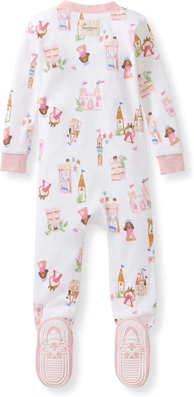 Burt's Bees Baby Girls Organic Cotton, Snug Fit Footed Sleeper Pajamas | - Image 2