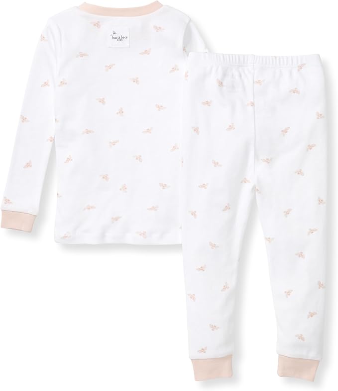 Burt's Bees Baby Girls Organic Cotton Pajamas, Toddler PJ Set, 2-PC | Soft - Image 2