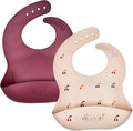 Kaya Silicone Baby Bib Pack of 2, BPA-Free Waterproof Food Catcher, Adjustable by Kaya