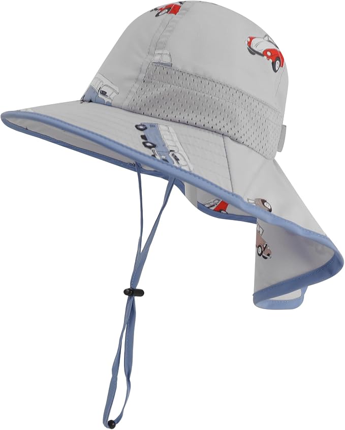 Baby Sun Hat with Neck Flap UPF 50+ by MACOWCF