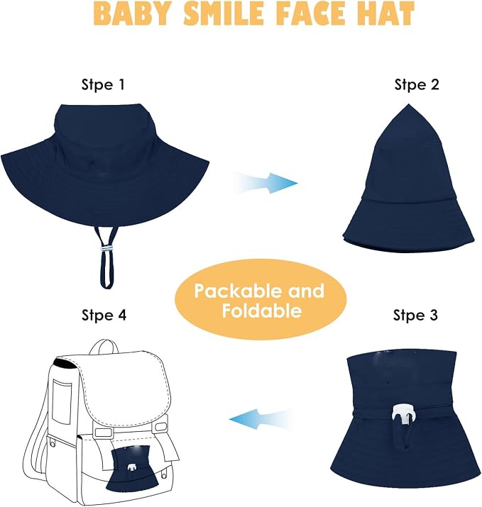 Komorebi Toddler Sun Hat UPF 50+ Kids Beach Bucket Hats Boys Girls 0-8Y | Cute - Image 7