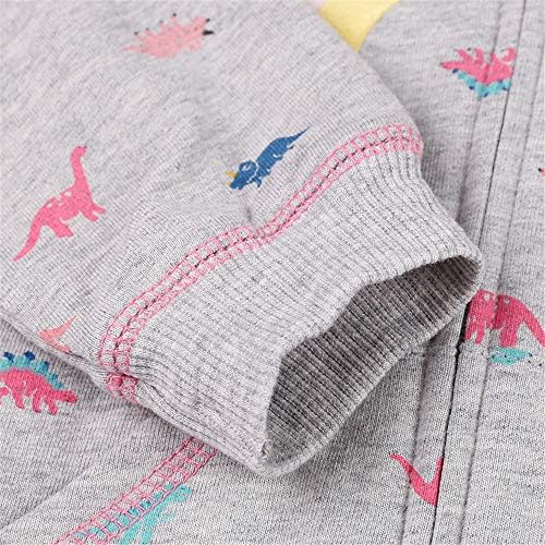 Baby Girl Zip-up Jacket Rainbow Unicorn Cotton Hoodie Sweatshirt Toddler Fall - Image 5