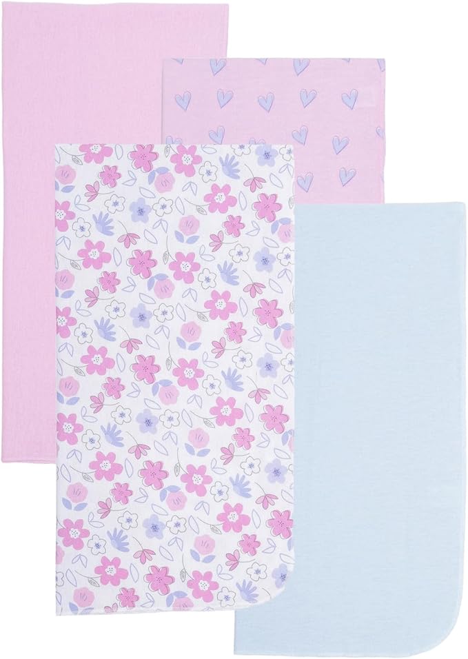 EVERYDAY KIDS 4 Pack of Soft Flannel Receiving Baby Blanket Set by EVERYDAYKIDS