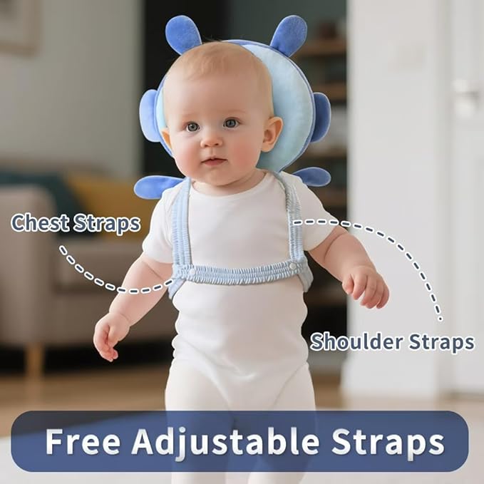GINMOON Baby Head Protector Backpack,Lightweight and Breathable, Baby Walking Harness,Crawling Baby Essentials(Tiger)