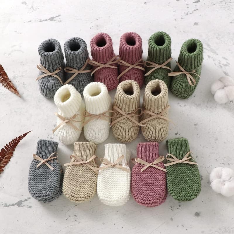 LAWKUL Baby Booties Knit Newborn Shoes Cozy First Walkers Infant Toddler Boots - Image 7