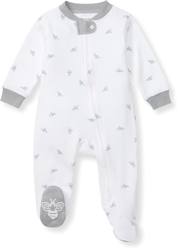 Burt's Bees Baby Boys' Organic Cotton, Sleep and Play Footed Pajamas | Easy zip by BurtsBeesBaby