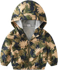 FYMNSI Toddler Baby Boys Girls Hooded Jacket Windbreaker Lightweight Dinosaur by FYMNSI