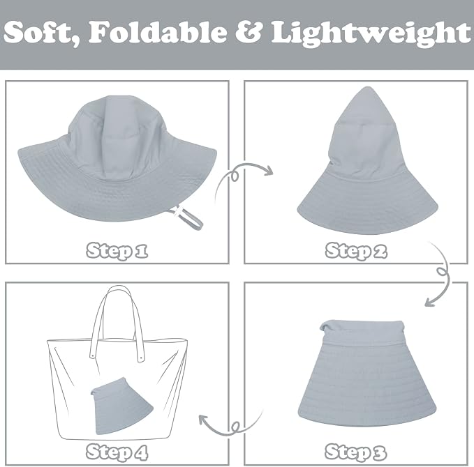 Sarfel Baby Sun Hat Summer Baby Boy Hats UPF 50+ Sun Protection Toddler Hat - Image 6