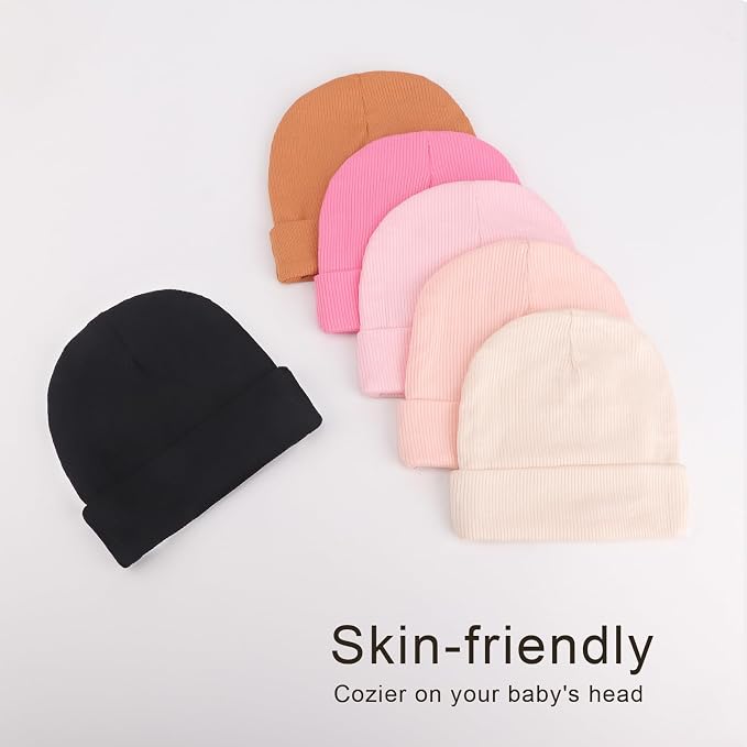 DRESHOW BQUBO 6 Pack Baby Newborn Hats Set - Image 7