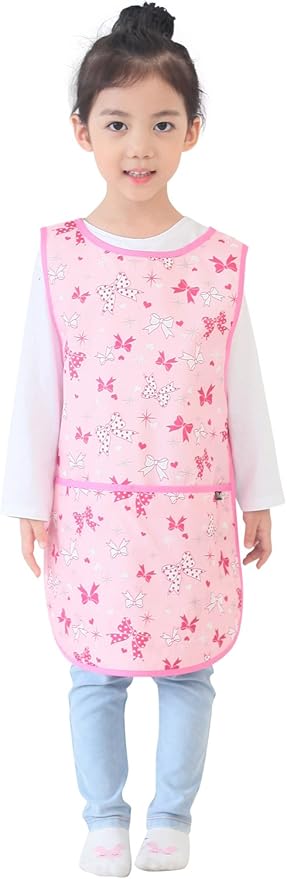 Kids Painting Apron – Waterproof Art Smock for Toddlers & Preschoolers, Messy Play, Baking, Crafts, Cooking, Mealtime