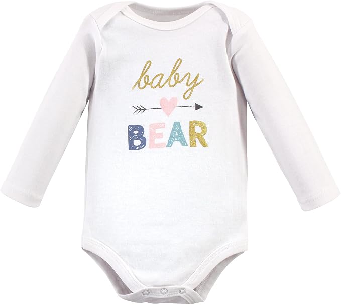 Hudson Baby Baby Girls' Cotton Long-sleeve Bodysuits 3-pack - Image 3