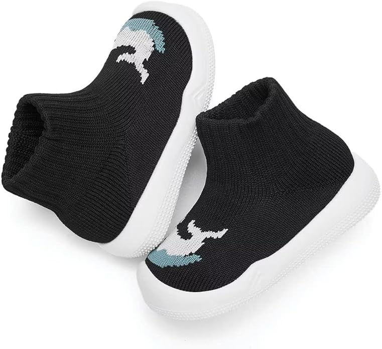 Eashi Baby Boy Girl Non-Skid Indoor Infant Walking Shoes Breathable Warm Elastic Sock Shoes with Memory Sole Protect Toes Outdoor Sneakers