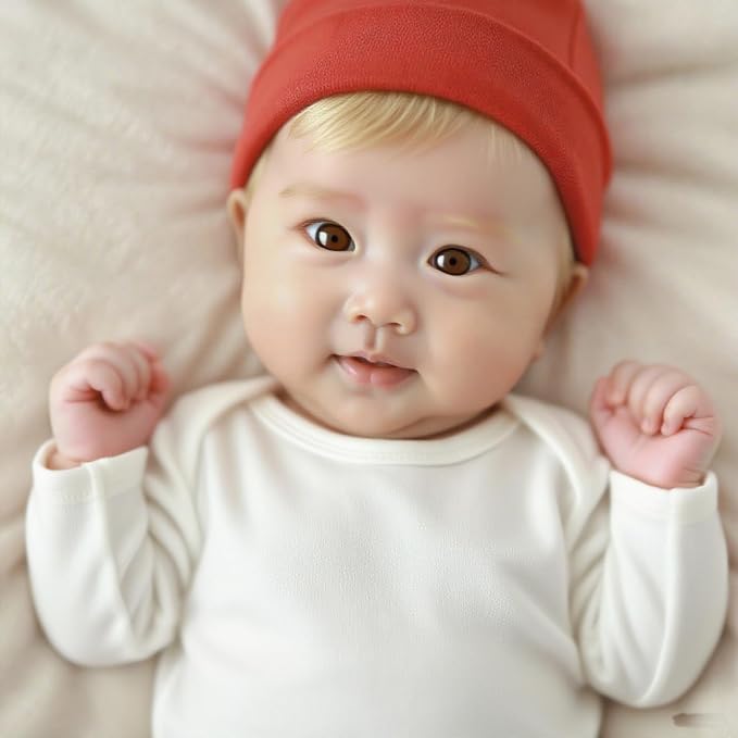 Newborn Hats Mittens Set Cute Baby Girls Boys Cotton Beanie hat Gloves - Image 6