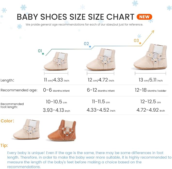 Meckior Baby Girls Cowboy Tassel Boots Side Zipper Moccasins Soft Bottom - Image 6