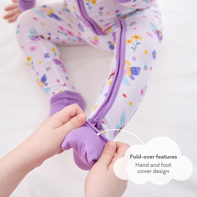 pureborn Baby Sleeper Viscose from Bamboo Zipper Footies 0-24 Months - Image 6