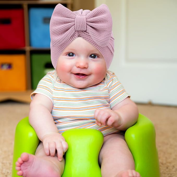 Cinaci 4 Pieces Baby Girls Turban Hats - Image 4