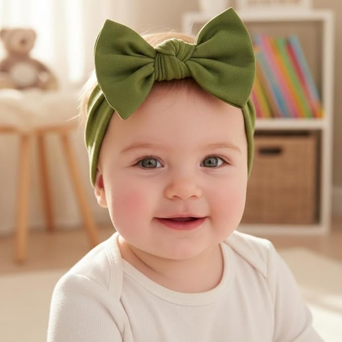 Baby Girl Headbands-Infant, Toddler Cotton Handmade Hairbands - Image 2