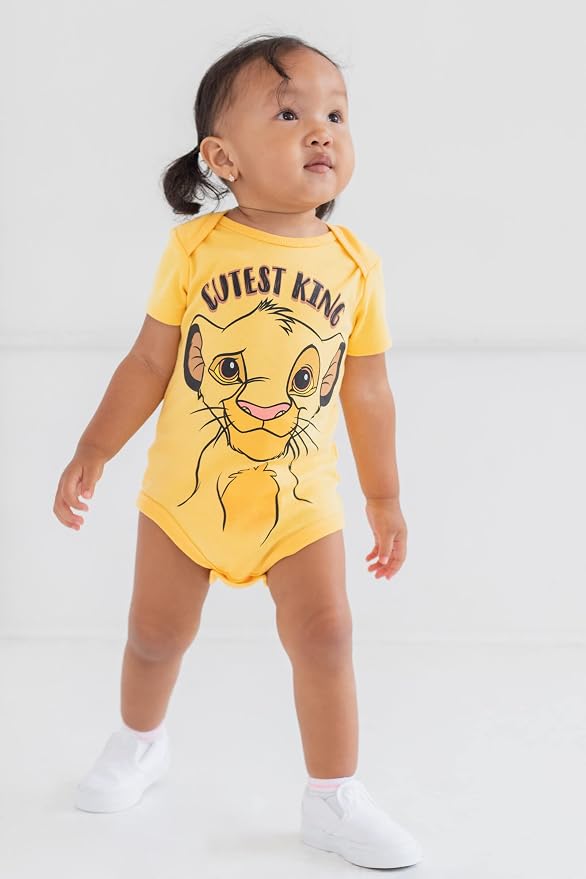 Disney Baby 5-Pack Short Sleeve Bodysuits Newborn to Infant - Image 3