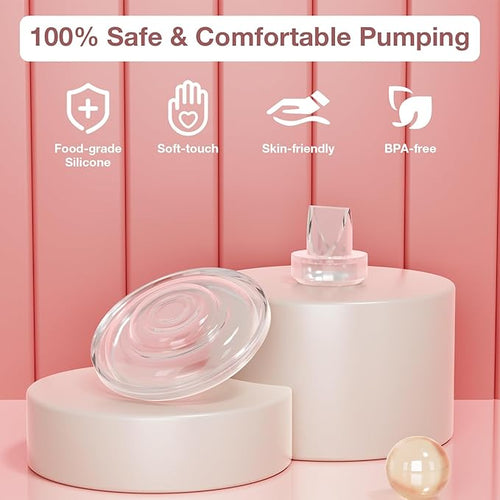 14Pack Breast Pump Parts Compatible with momcozy S9 Pro/S12 Pro/S9/S12 Wearable Breastpump, 10Pack Duckbill Valve & 4Pack Silicone Diaphragm Breast Pump Replacement Parts Breastfeeding Essentials Kit
