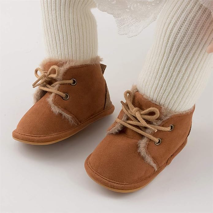 Meckior Baby Booties Newborn Infant Unisex Baby Girls Boys Velvet Rubber - Image 2
