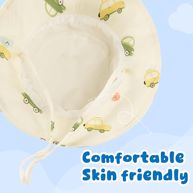 Muslin Baby Sun Hat Sun Protection Baby Toddler Bucket Hats - Image 4