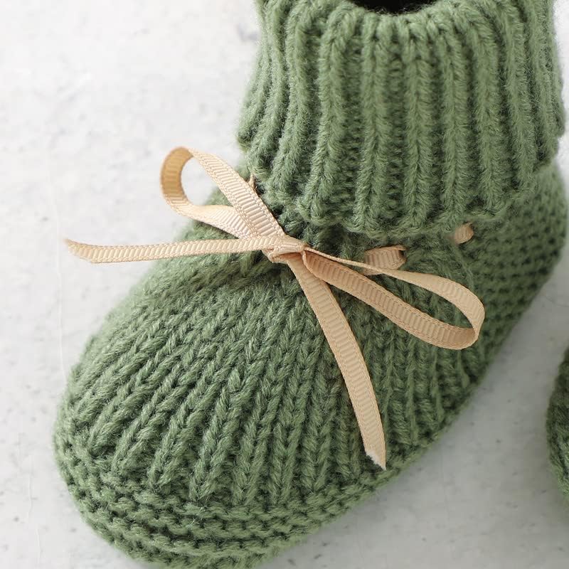LAWKUL Baby Booties Knit Newborn Shoes Cozy First Walkers Infant Toddler Boots - Image 5